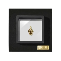 NESS1 - Pocket Coffin Necklace 18kt Yellow Gold and Diamonds - Time Collection - Handcrafted Necklace - High Quality Luxury - Avvenice