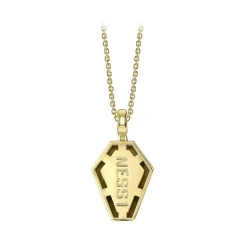 NESS1 - Pocket Coffin Necklace 9kt Yellow Gold and Diamond - Time Collection - Handcrafted Necklace - High Quality Luxury - Avvenice