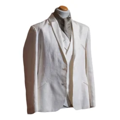 Nicolao Atelier - Anni '30 Jacket - White Linen for Men - Jacket - Made in Italy - Luxury Exclusive Collection - Avvenice