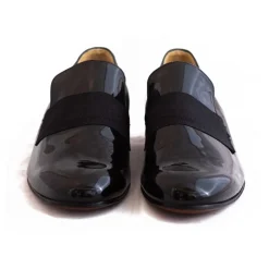 Nicolao Atelier - Black Patent Leather Slipper Evening Shoe - Man - Shoe - Made in Italy - Luxury Exclusive Collection - Avvenice