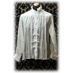 Nicolao Atelier - Cotton Gauze Historical Cut Shirt - Unisex - Shirt - Made in Italy - Luxury Exclusive Collection - Avvenice
