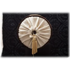 Nicolao Atelier - Cylinder Cushion - Velvet and Silk - Pillow - Made in Italy - Luxury Exclusive Collection - Avvenice