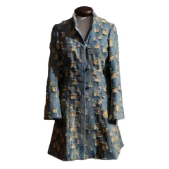 Nicolao Atelier - Denim Coat - Yellow Shades Woman - Coat - Made in Italy - Luxury Exclusive Collection - Avvenice