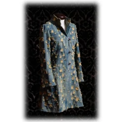 Nicolao Atelier - Denim Coat - Yellow Shades Woman - Coat - Made in Italy - Luxury Exclusive Collection - Avvenice