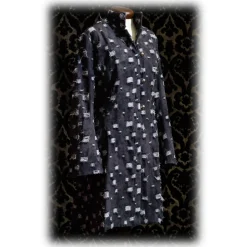 Nicolao Atelier - Denim Coat - Black for Woman - Coat - Made in Italy - Luxury Exclusive Collection - Avvenice