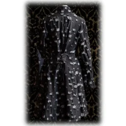 Nicolao Atelier - Denim Coat - Black for Woman - Coat - Made in Italy - Luxury Exclusive Collection - Avvenice