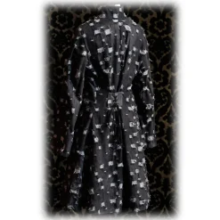 Nicolao Atelier - Denim Coat - Black for Woman - Coat - Made in Italy - Luxury Exclusive Collection - Avvenice