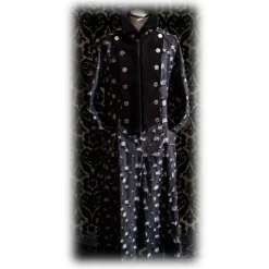 Nicolao Atelier - Denim Coat - Black for Man - Coat - Made in Italy - Luxury Exclusive Collection - Avvenice