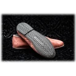 Nicolao Atelier - Furlana Slipper in Velvet - Salmon Pink Woman - Shoe - Made in Italy - Luxury Exclusive Collection - Avvenice