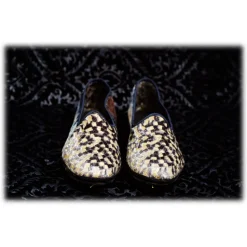 Nicolao Atelier - Furlana Venezia Silk Velvet Slipper - Mosaic - Shoe - Made in Italy - Luxury Exclusive Collection - Avvenice