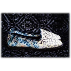 Nicolao Atelier - Furlana Venezia Silk Velvet Slipper - Mosaic - Shoe - Made in Italy - Luxury Exclusive Collection - Avvenice