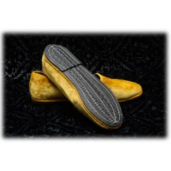 Nicolao Atelier - Furlana Slipper in Silk Velvet - Gold Color Woman - Shoe - Made in Italy - Luxury Exclusive Collection - Avvenice