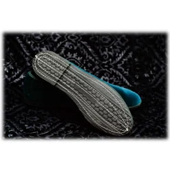 Nicolao Atelier - Furlana Slipper Venezia in Velvet - Ottanio - Shoe - Made in Italy - Luxury Exclusive Collection - Avvenice