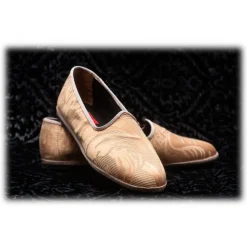 Nicolao Atelier - Furlana Slipper in Damask - Color Apricot Woman - Shoe - Made in Italy - Luxury Exclusive Collection - Avvenice
