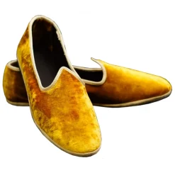 Nicolao Atelier - Furlana Venezia Silk Velvet Slipper - Gold - Shoe - Made in Italy - Luxury Exclusive Collection - Avvenice