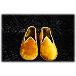 Nicolao Atelier - Furlana Venezia Silk Velvet Slipper - Gold - Shoe - Made in Italy - Luxury Exclusive Collection - Avvenice