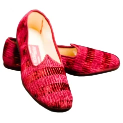 Nicolao Atelier - Furlana Slipper Venezia in Velvet - Burgundy - Shoe - Made in Italy - Luxury Exclusive Collection - Avvenice
