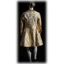 Nicolao Atelier - Man suit in Lampasso Gold-White - Historical Costume - 1700 - Made in Italy - Luxury Exclusive Collection - Avvenice