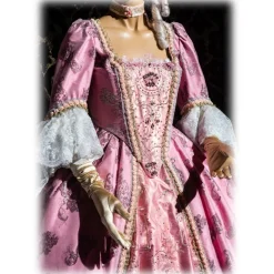 Nicolao Atelier - Pink Taffetas Women's Dress - Historical Costume - 1700 - Dress - Made in Italy - Luxury Exclusive Collection - Avvenice