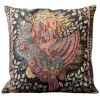 Nicolao Atelier - Rubelli Silk Cushion - Peacock Motif Grey - Pillow - Made in Italy - Luxury Exclusive Collection - Avvenice