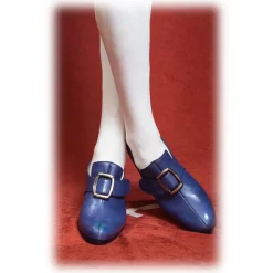 Nicolao Atelier - Shoe '700 - Man Blue Color - Shoe - Made in Italy - Luxury Exclusive Collection - Avvenice