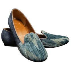 Nicolao Atelier - Silk Velvet Slipper Shoe - Light Blue Woman - Shoe - Made in Italy - Luxury Exclusive Collection - Avvenice