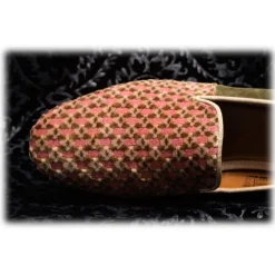Nicolao Atelier - Slipper in Silk Velvet - Pink Moss Green Man - Shoe - Made in Italy - Luxury Exclusive Collection - Avvenice