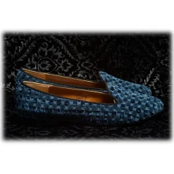 Nicolao Atelier - Velvet Slipper Sock - Light Blue Woman - Shoe - Made in Italy - Luxury Exclusive Collection - Avvenice