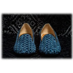Nicolao Atelier - Velvet Slipper Sock - Light Blue Woman - Shoe - Made in Italy - Luxury Exclusive Collection - Avvenice