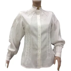 Nicolao Atelier - Women's Shirt Pattern of Late 19th Century Inspiration - Shirt - Made in Italy - Luxury Exclusive Collection - Avvenice