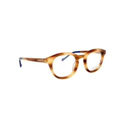 No Logo Eyewear - NOL30178 - Light Brown Striped with Dark Blue Bonding - Eyeglasses - Avvenice