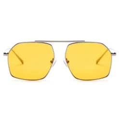 No Logo Eyewear - NOL18066 Sun - Yellow and Silver -  Sunglasses - Avvenice