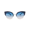 No Logo Eyewear - NOL09946 Sun - Matt Blue and Silver - Sunglasses - Avvenice