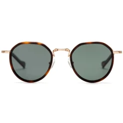 No Logo Eyewear - NOL19011 Sun - Dark Green and Havana -  Sunglasses - Avvenice