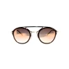 No Logo Eyewear - NOL09953 Sun - Glossy Dark Brown and Gold - Sunglasses - Sharon Fonseca Official - Avvenice