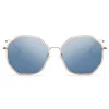 No Logo Eyewear - NOL18057 Sun - Light Blue and Silver -  Sunglasses - Avvenice