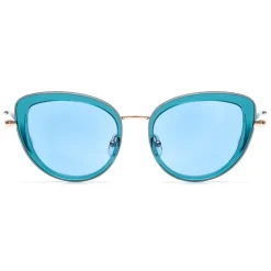 No Logo Eyewear - NOL81035 Sun - Light Blue and Gold - Sunglasses - Avvenice