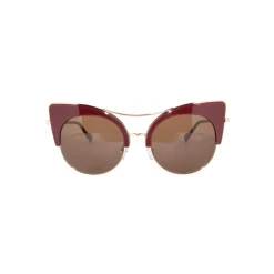 No Logo Eyewear - NOL30093 Sun - Shiny Gold and Bordeaux - Sunglasses - Avvenice