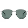 No Logo Eyewear - NOL19031 Sun - Dark Green and Silver -  Sunglasses - Avvenice