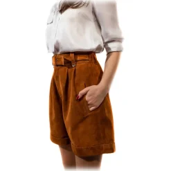 Noblesse Oblige - Monte-Carlo - Rosie - Camel - Shorts - Luxury Exclusive Collection - Avvenice