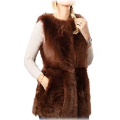 Noblesse Oblige - Monte-Carlo - Delia - Rust - Vest - Coat - Jacket - Luxury Exclusive Collection - Avvenice