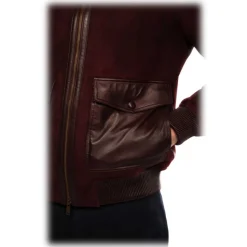 Noblesse Oblige - Monte-Carlo - Hoker - Burgundy - Coat - Jacket - Luxury Exclusive Collection - Avvenice