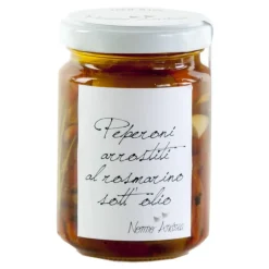 Nonno Andrea - Marinated Roasted Peppers with Rosemary - Marinated Vegetables Organic - 140 g - Avvenice