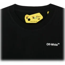 Off-White - Black and White Logo Print T-Shirt - Exclusive Luxury Collection - Avvenice