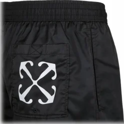 Off-White - Black Arr Surfer Swim Shorts - Exclusive Luxury Collection - Avvenice