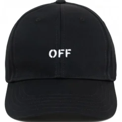 Off-White - Black Baseball Cap - Exclusive Luxury Collection - Avvenice