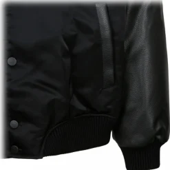 Off-White - Black Baseball Over Varsity Jacket - Exclusive Luxury Collection - Avvenice