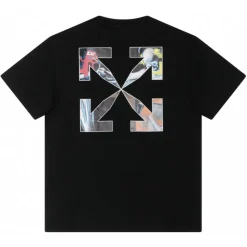 Off-White - Black Cotton Logo Print T-Shirt - Exclusive Luxury Collection - Avvenice