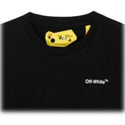 Off-White - Black Cotton Logo Print T-Shirt - Exclusive Luxury Collection - Avvenice