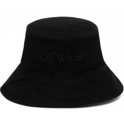 Off-White - Black Denim Bucket Hat - Exclusive Luxury Collection - Avvenice